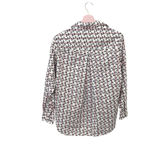 NWT Frank & Eileen Grayson The Hero Button Down Bicycle Print Shirt Size 1 - Picture 7 of 7